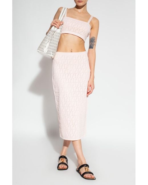 Fendi Pink Top & Skirt Set