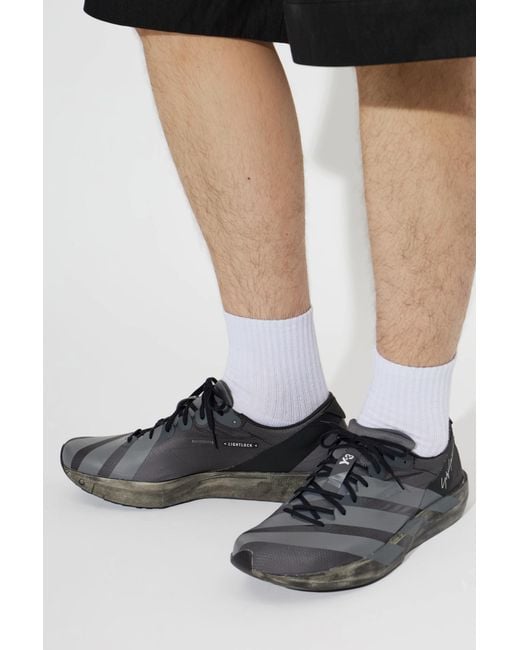 Y-3 Gray 'Adios 9' Sports Shoes for men