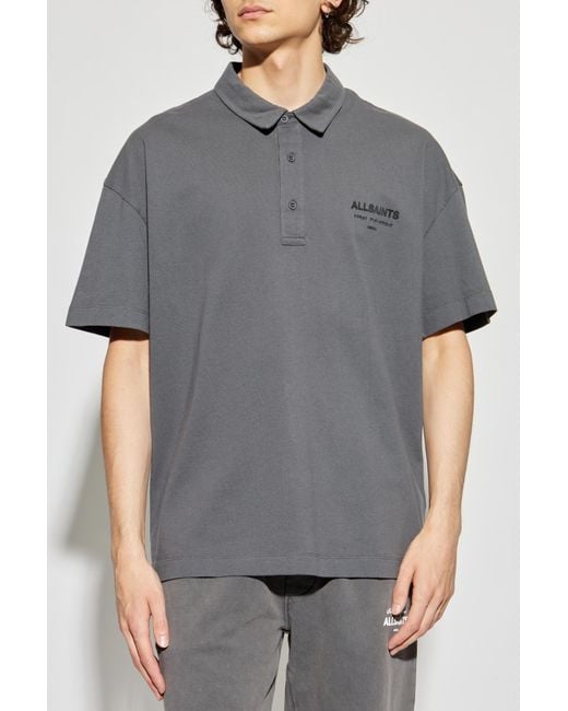 AllSaints Gray Polo "Xander" for men