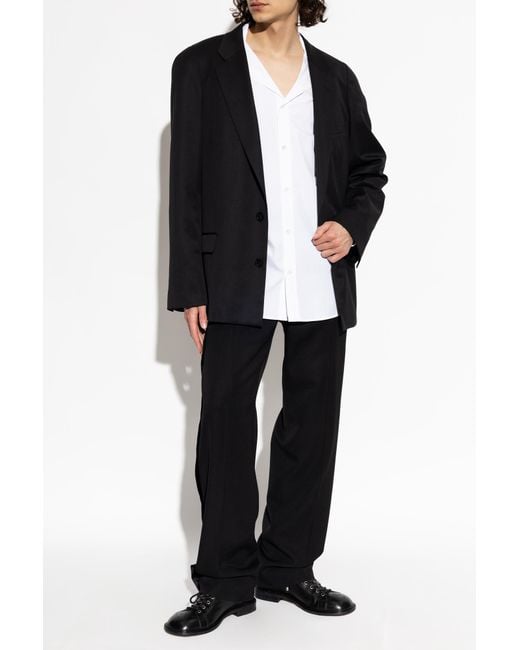 Maison Margiela White V-Neck Shirt for men