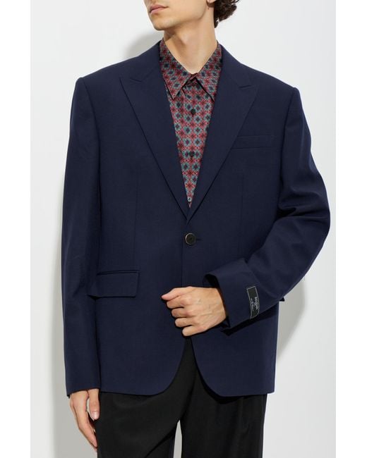Balmain Blue Wool Blazer for men