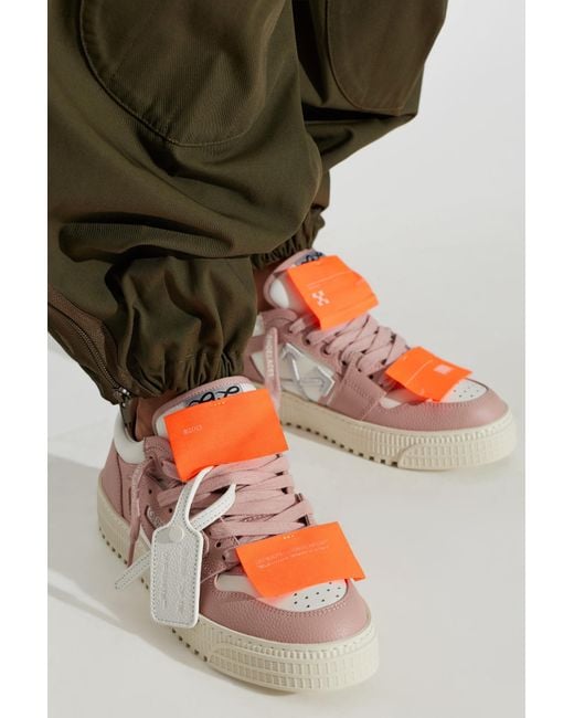Off-White c/o Virgil Abloh Pink "3.0 Court Low Top" Sports Shoes