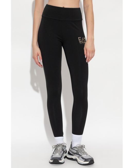 EA7 Black Leggings From The 'Sustainability' Collection
