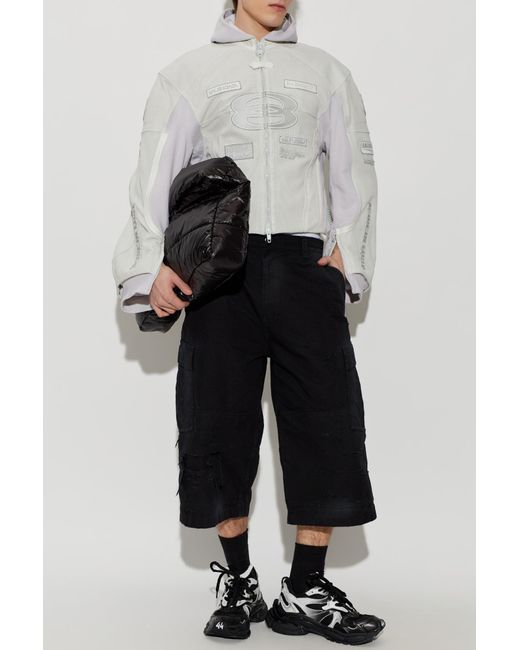 Balenciaga Black Cargo Shorts for men