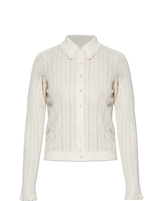 Ulla Johnson White Cardigan "Lottie"