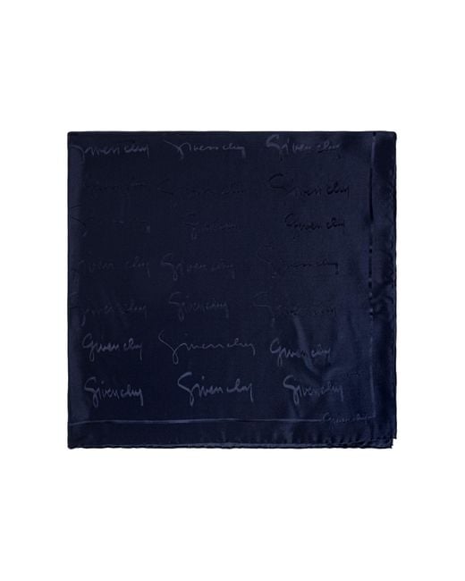 Givenchy Blue Silk Scarf