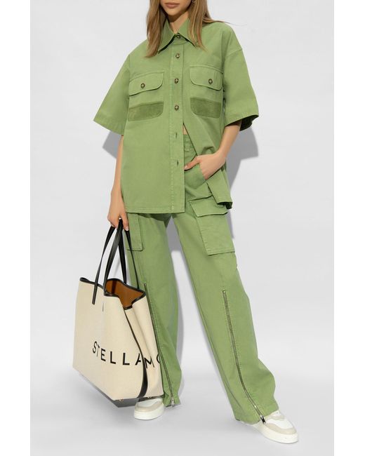Stella McCartney Green Cargo Trousers,