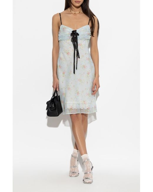 Marc Jacobs White Floral Motif Dress