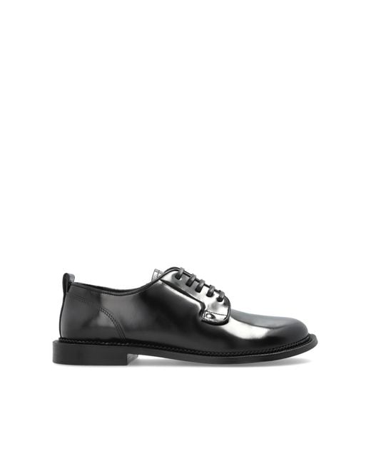 AMI Black Leather Shoes for men
