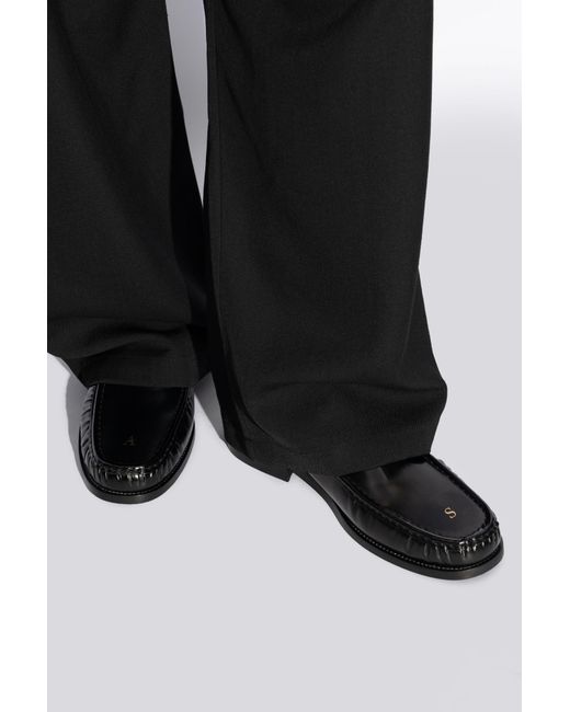 Acne Black Leather 'Loafers' Shoes for men