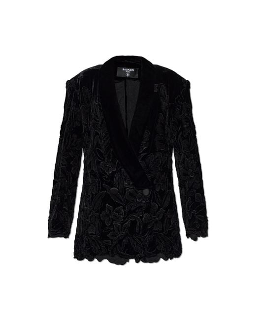 Balmain Black Velvet Blazer