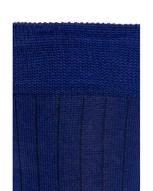 Maison Margiela Blue Socks With 'Tabi' Cut-Out for men