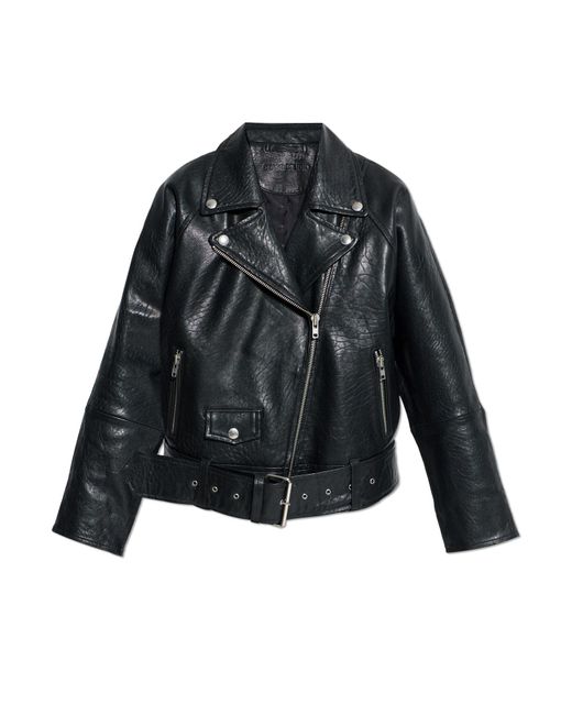 Stand Studio Black Leather Jacket "Romy"