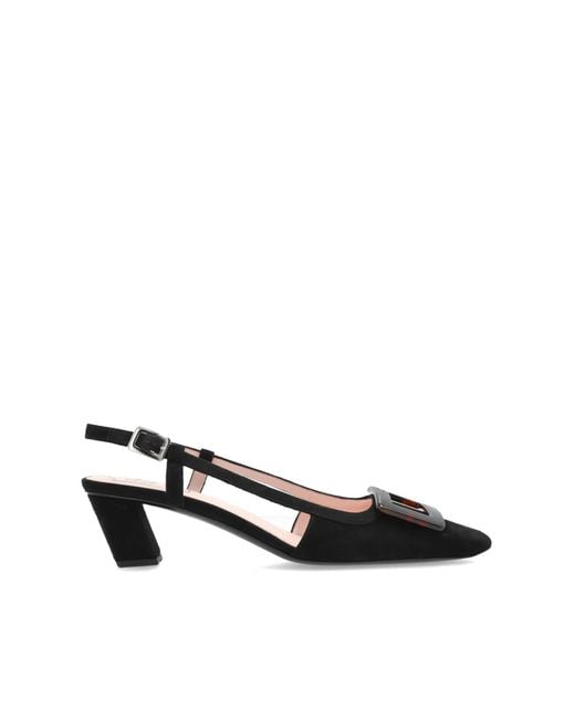 Roger Vivier Black Leather Shoes "Belle"