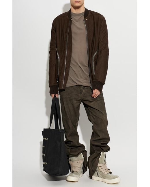 Rick Owens Brown Crew Neck T-Shirt for men