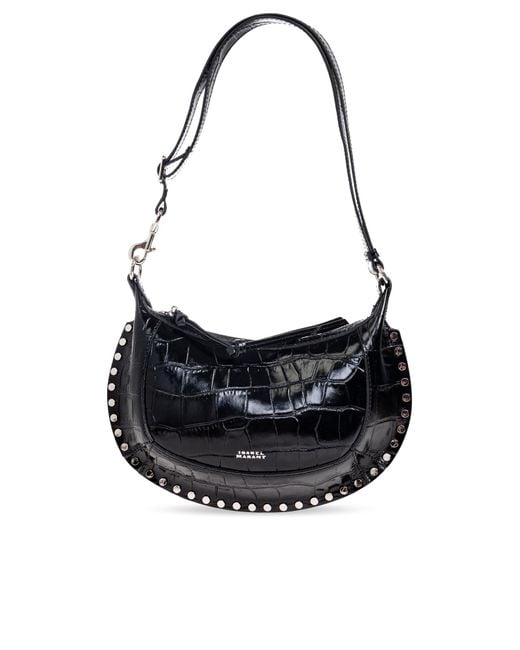 Isabel Marant Black Shoulder Bag "Oskan Moon"