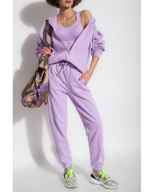 Adidas By Stella McCartney Purple Hoodie With Logo
