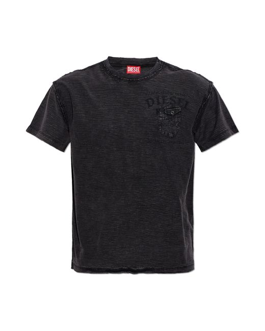 DIESEL Black T-Shirt 'T-Ardy' for men