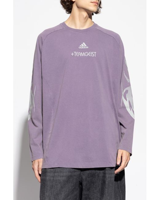 Adidas Originals Purple Long-Sleeve T-Shirt for men