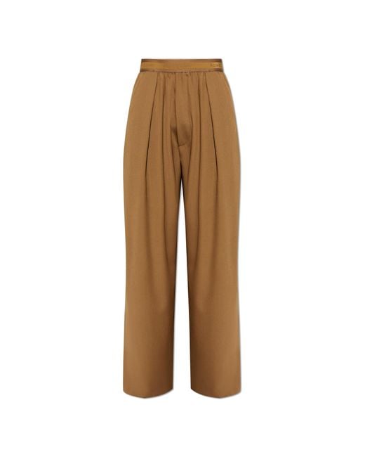 Acne Natural Pants With Logo for men