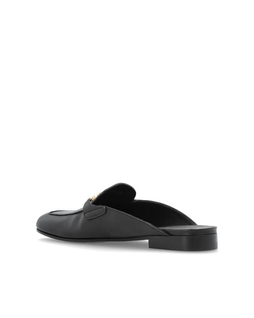 Versace Black Slides With An Applique