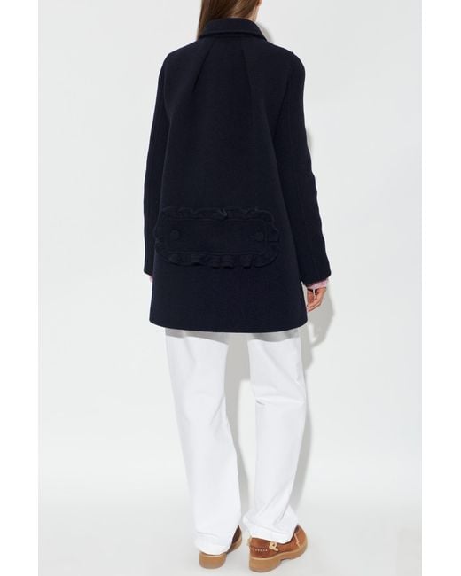 Moschino Blue Wool Coat