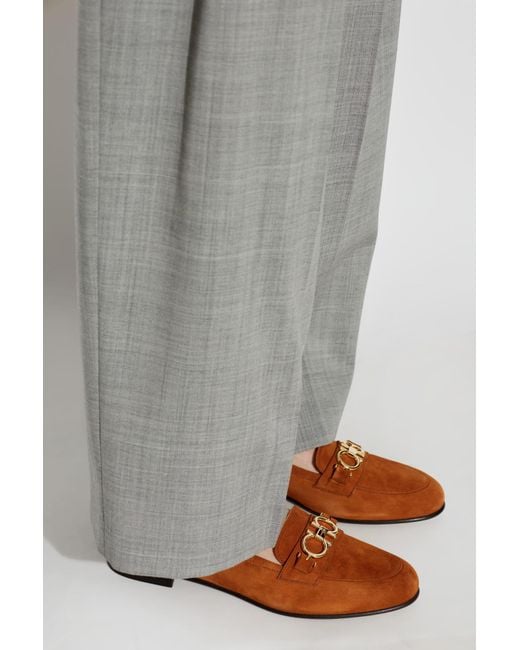 Ferragamo Brown 'Bax' Shoes, Loafers Type