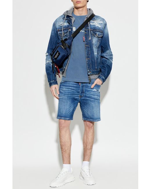 DSquared² Blue 'Marine' Denim Shorts for men