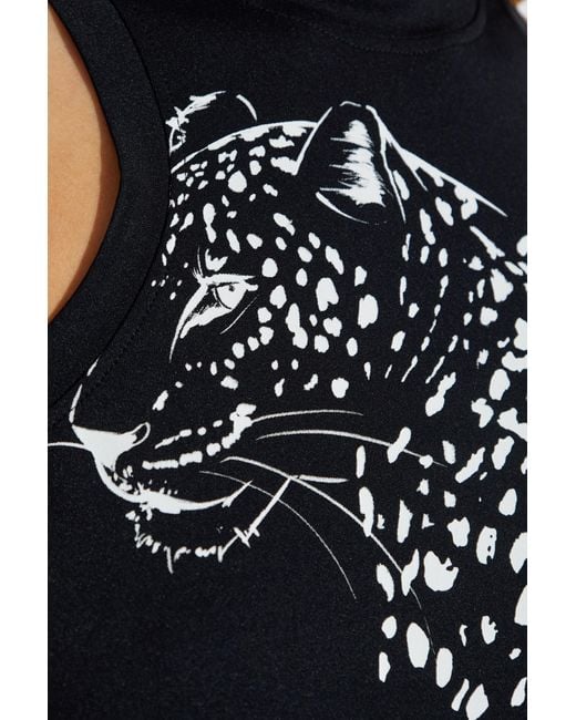 Balmain Black Top With Animal Motif