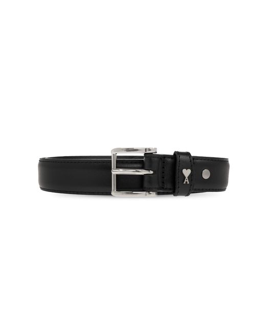 AMI Black Leather Belt