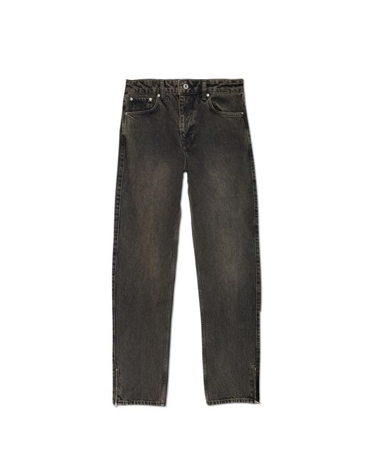 Represent Black Jeans With Sewn-In Zippers for men