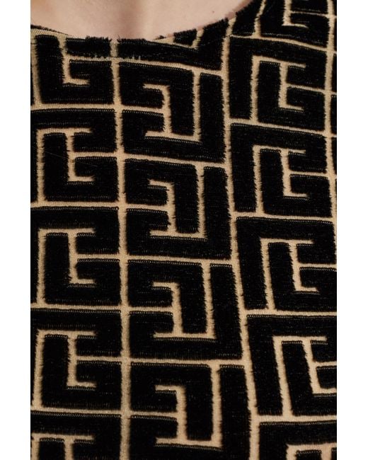 Balmain Black Top With A Z Monogram