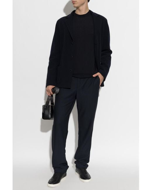 Giorgio Armani Blue Wool Blazer for men