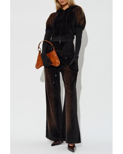 KNWLS Black Velour Trousers 'Paris'