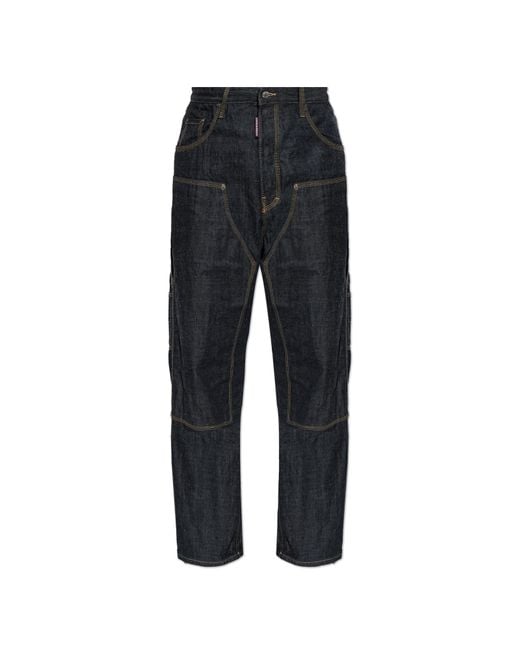 DSquared² Black Wide-Leg Jeans for men