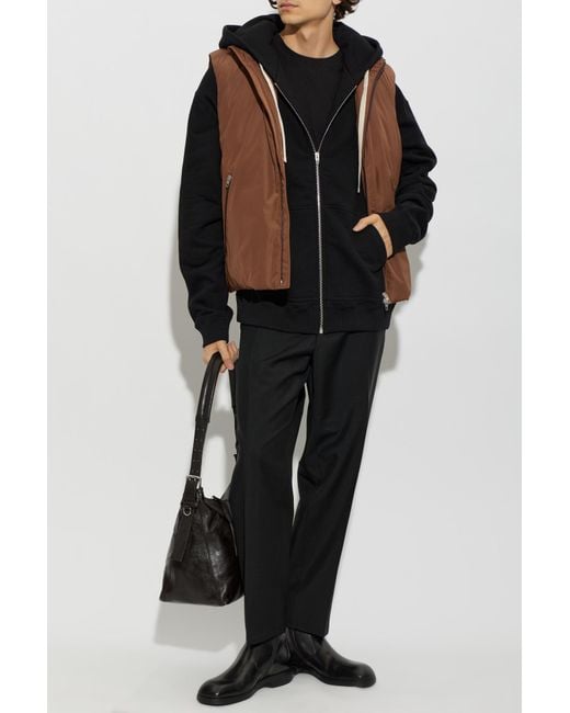 Jil Sander Black Hoodie for men