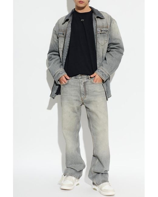 Off-White c/o Virgil Abloh Gray Insulated Denim Jacket for men