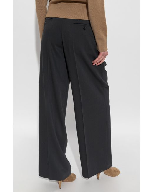 AMI Black Wool Trousers