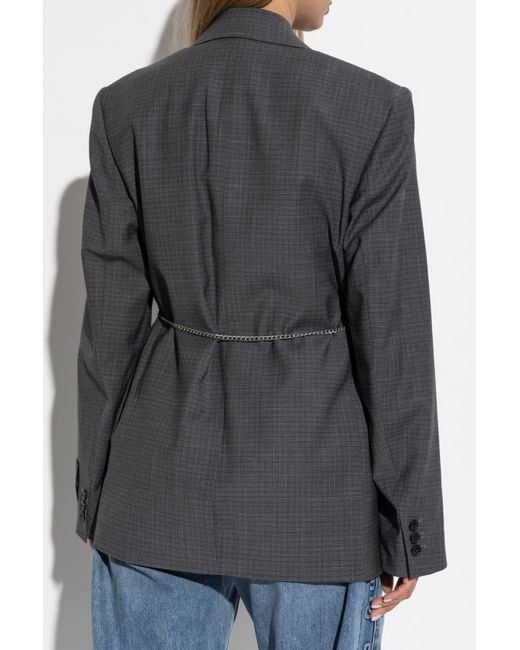 Alexander Wang Blue Blazer With Decorative Chain