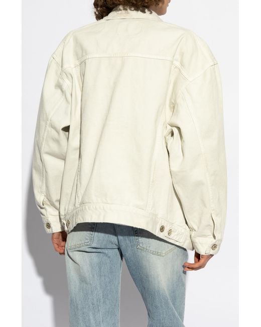 Balenciaga Natural Denim Jacket With Logo