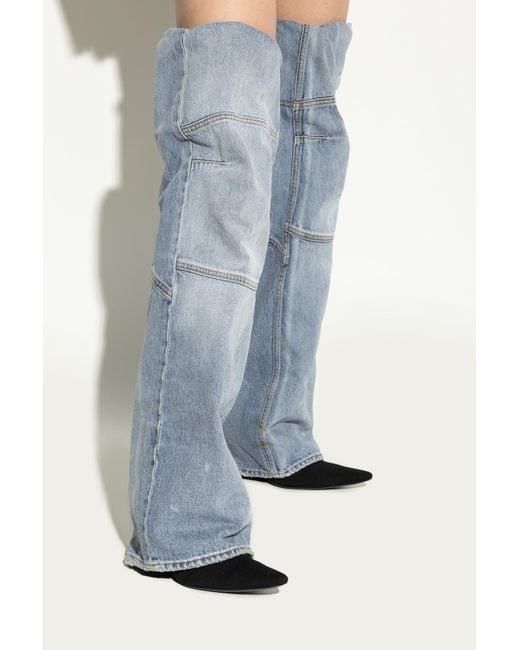 Balenciaga Blue Over-Knee Boots