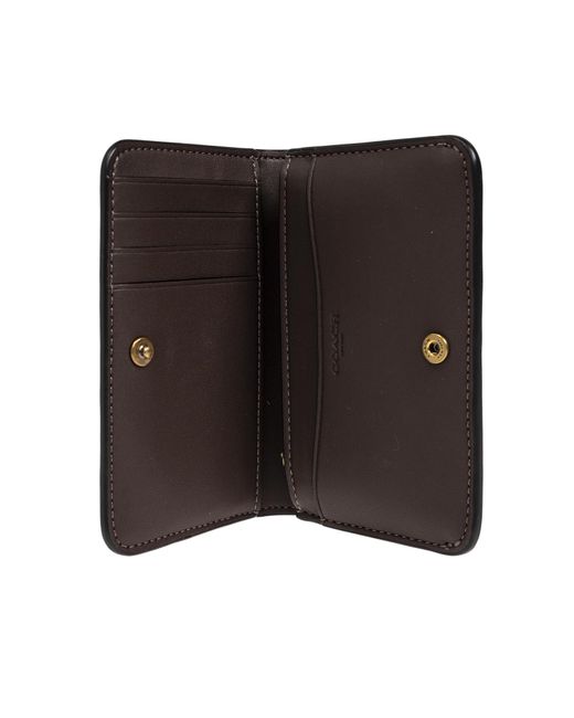 COACH Black Leather Wallet With Logo
