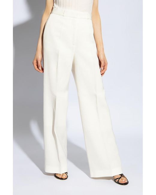 Lanvin White Creased Trousers