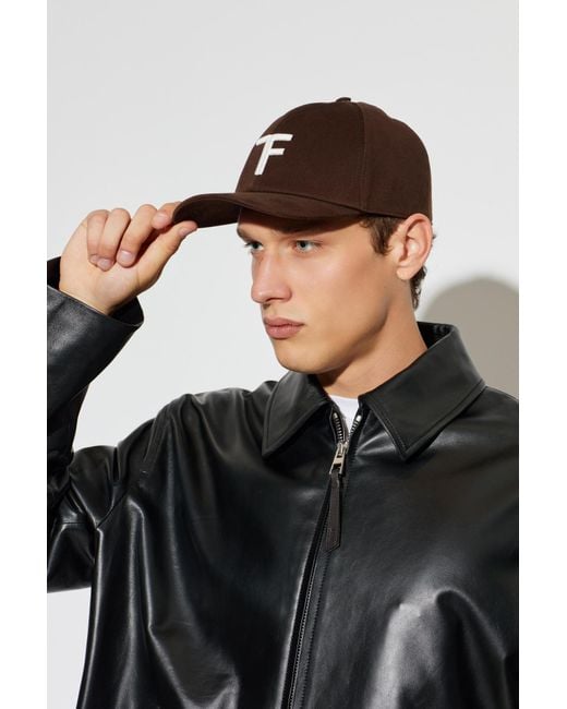 Tom Ford Brown Baseball Cap for men