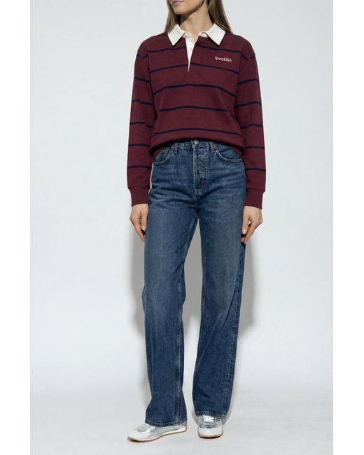 Sporty & Rich Red Polo From The "Central Park" Collection