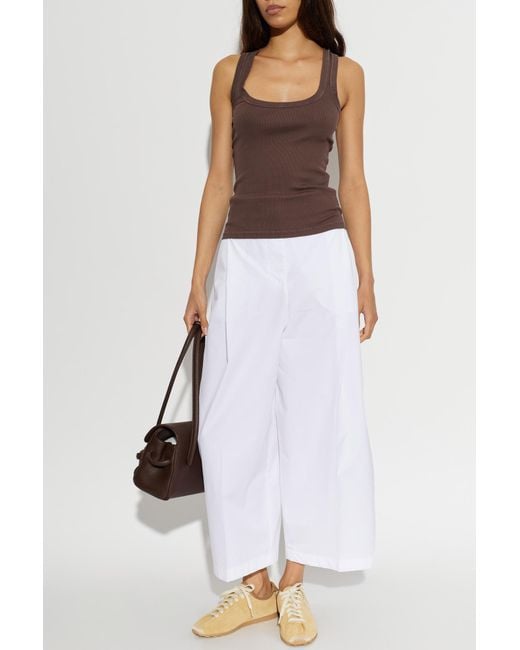 Jacquemus Brown Cotton Top 'Gros Grain'
