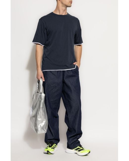 Adidas Originals Blue Loose-Fit Jeans for men