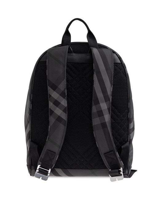Burberry Black "Grid" Backpack for men