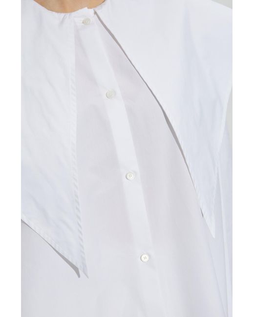 Fabiana Filippi White Shirt With Decorative Collar