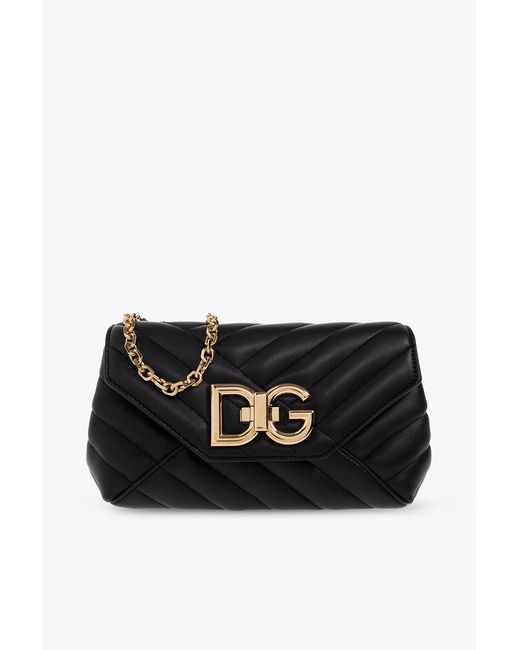 Dolce & Gabbana Black 'Lop' Quilted Shoulder Bag